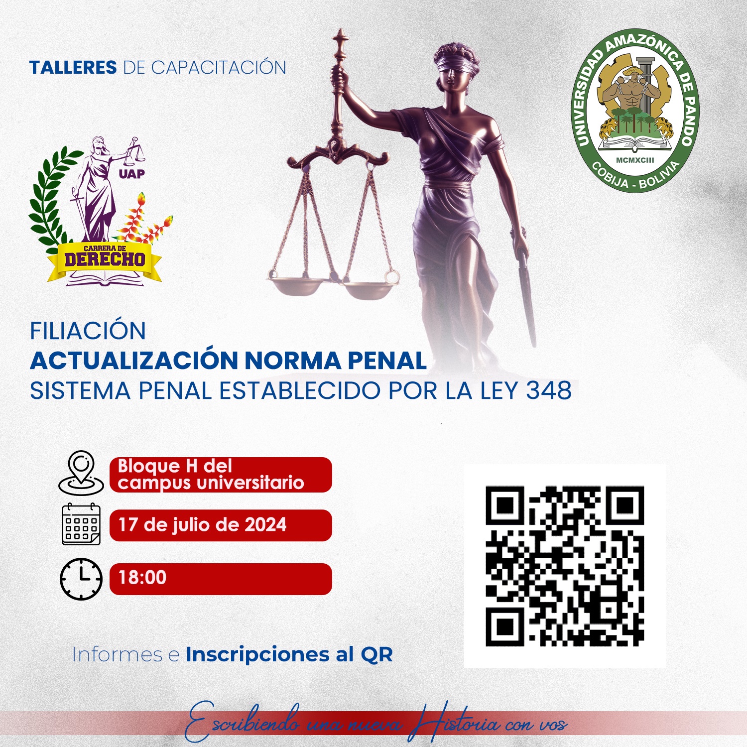 TALLER DE CAPACITACION "SISTEMA PENAL ESTABLECIDO POR LA LEY 348"