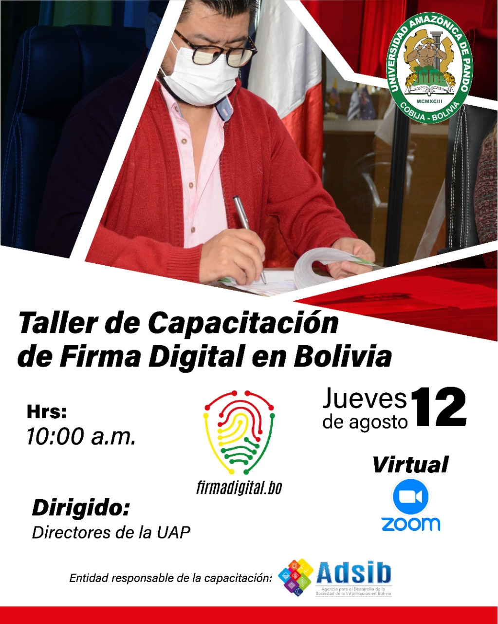 TALLER: CAPACITACIÓN FIRMA DIGITAL EN BOLIVIA