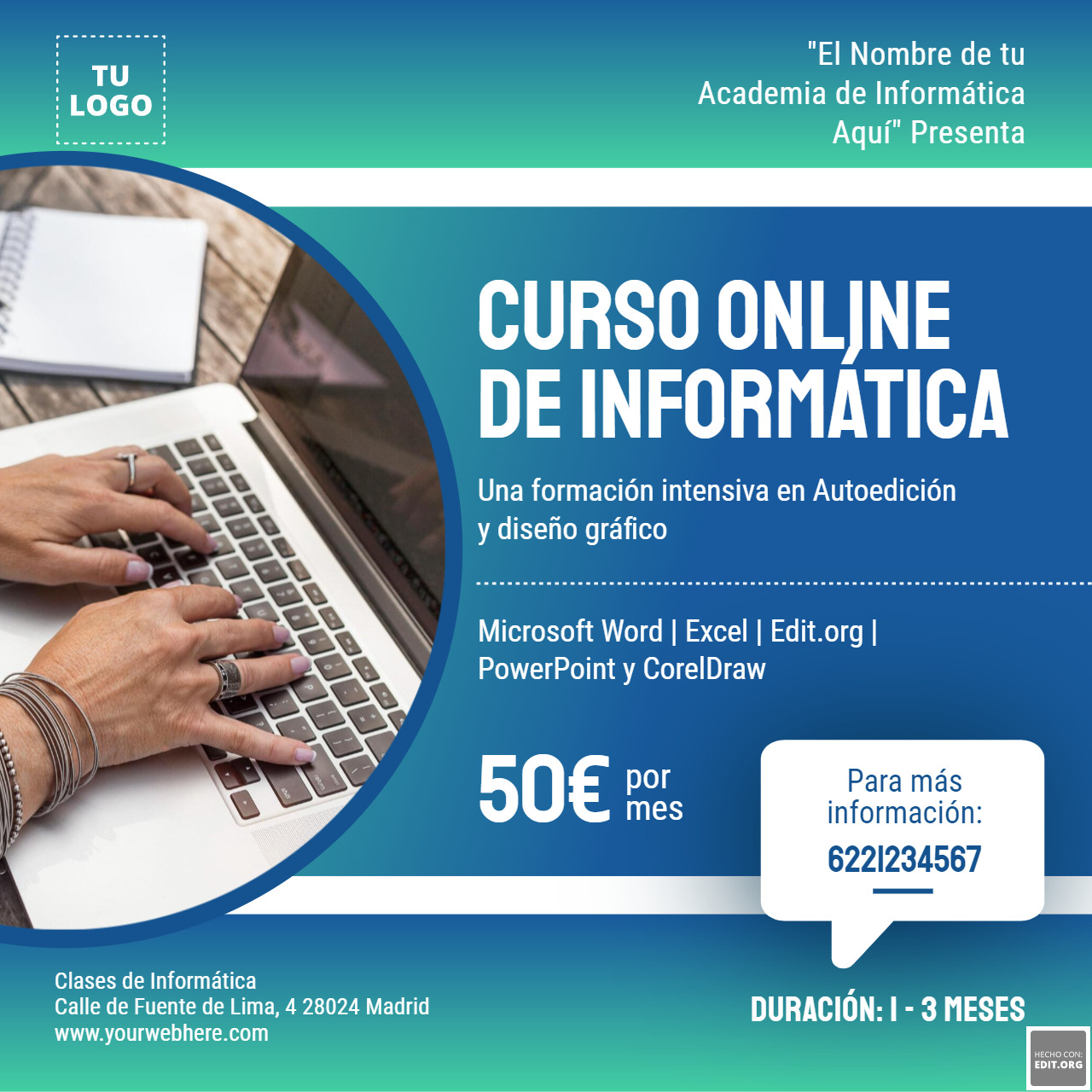 CURSO ON LINE DE INFORMATICA PAQUETE OFFICE